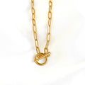 Paperclip Toggle Necklace - Dainty Link Chain Necklace