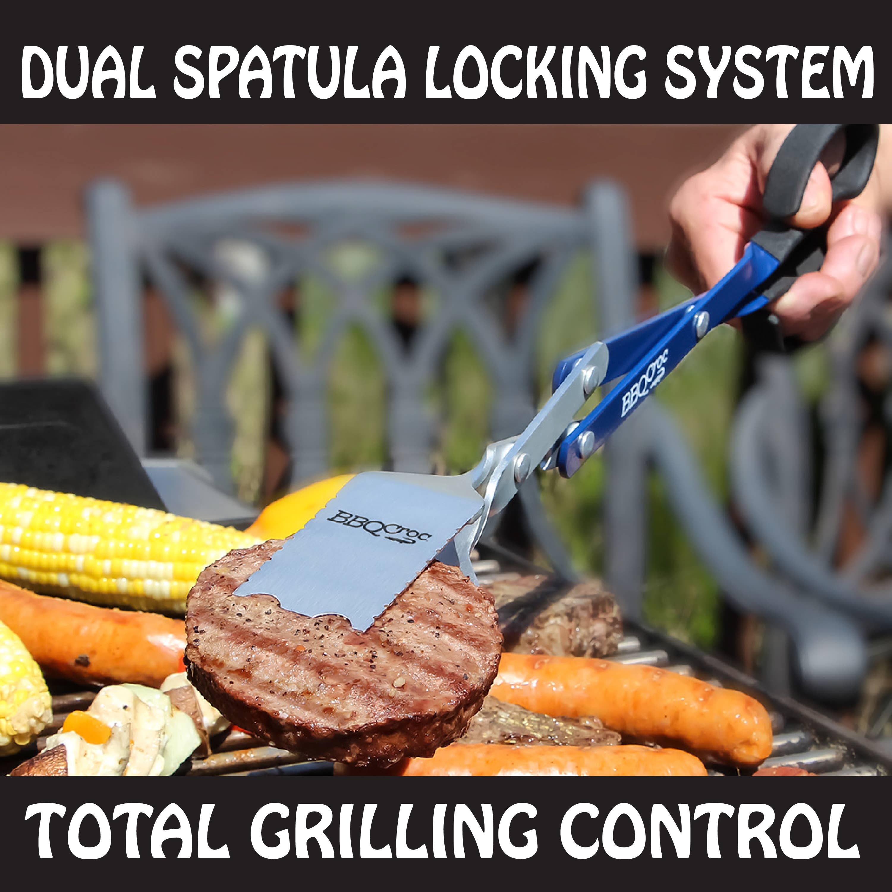 BBQ Croc 18" 3-in-1 Barbecue Tool
