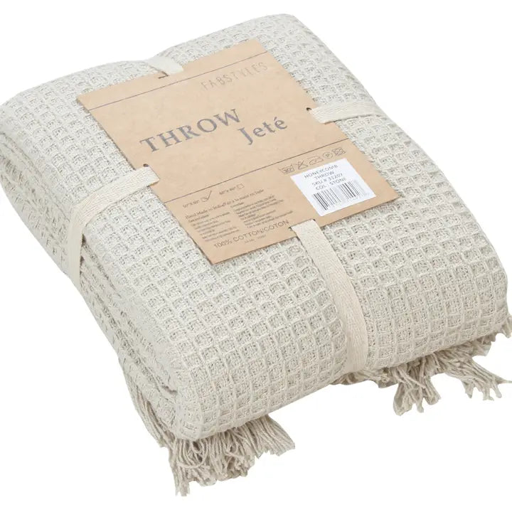 Honeycomb High Quality Cotton Throw