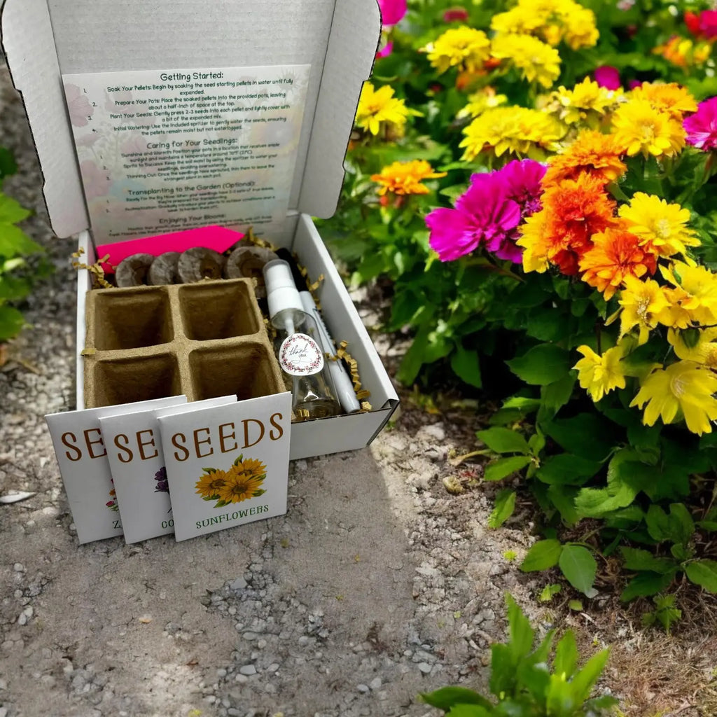 Cut Flower Garden Kit w/ Zinnia, Cosmo, and Sunflower Seeds
