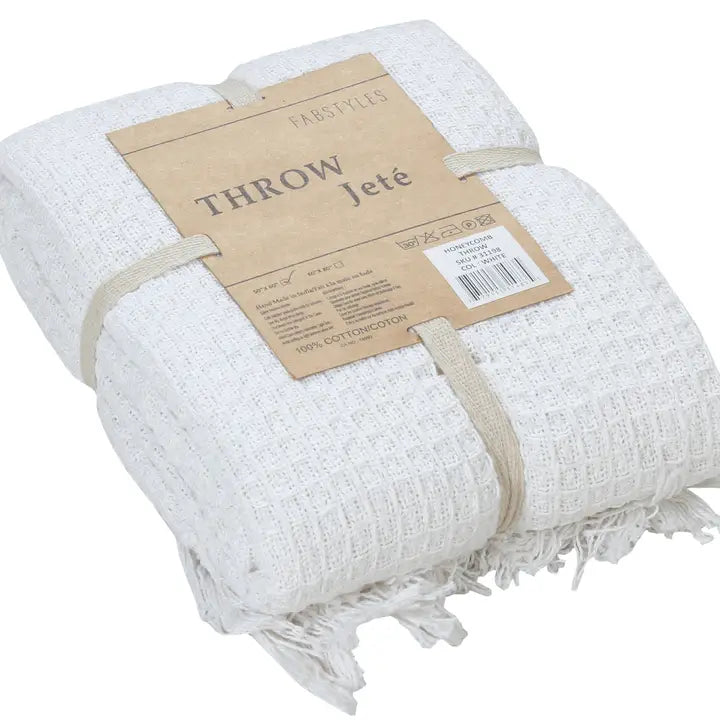 Honeycomb High Quality Cotton Throw