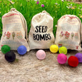 Seed Bombs - 10 Pack - Cotton Drawstring Bag