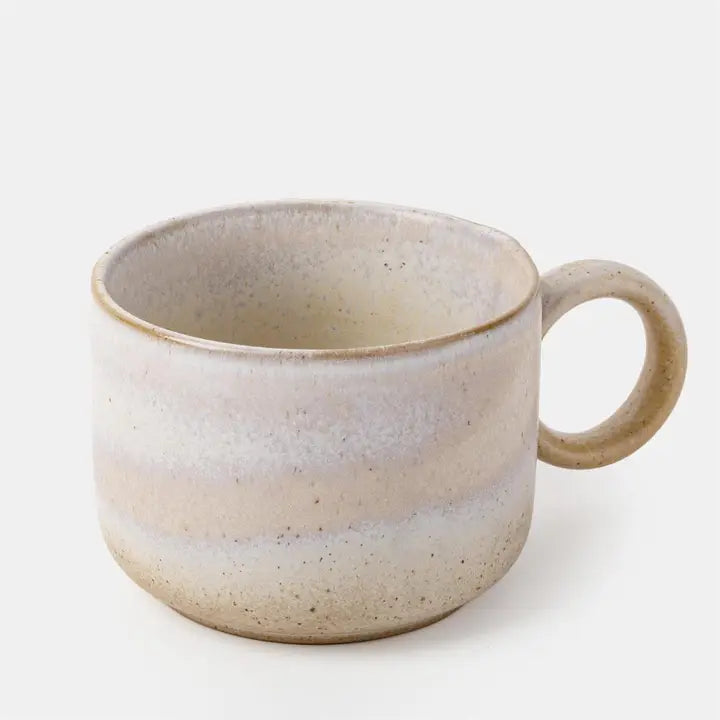 Reactive Glaze Ceramic Handled Mug , 6.2x4.1x3"